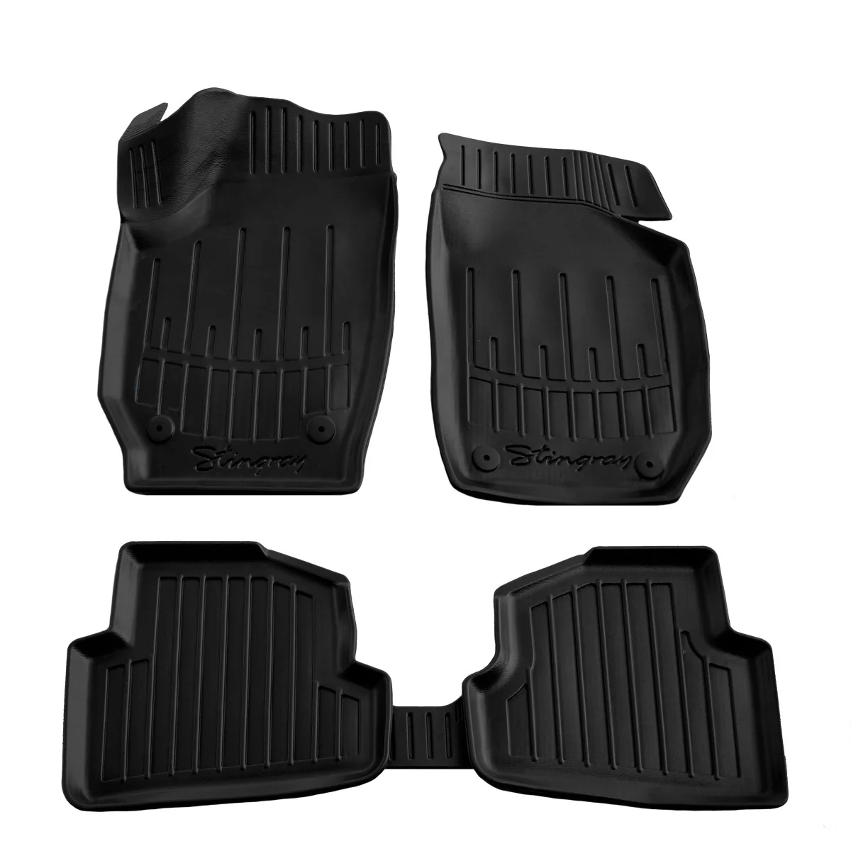 "Gummifußmatten Auto 3D für SKODA Fabia II (5J) (2007-2014), passgenau, geruchlos, rutschfest image"