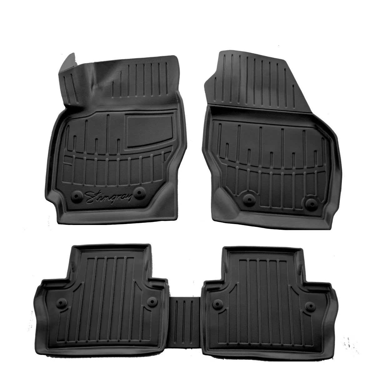 Gummifußmatten Auto 3D Set für VOLVO S80 (2006-2016), passgenau, hochrandig
