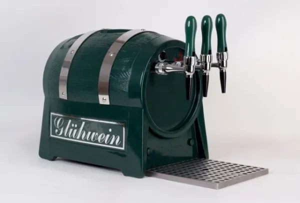 "Glühweinzapfanlage, Getränke durchlauferhitzer - mit integriertem Luftkompressor, Fassform, 3-leitig 6 kW image"