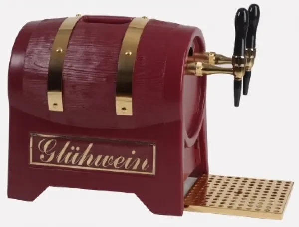 Glühweinzapfanlage, Getränke durchlauferhitzer - Special Edition Rot-Gold mit selbstansaugender Pumpe, 1-leitig 9 kW