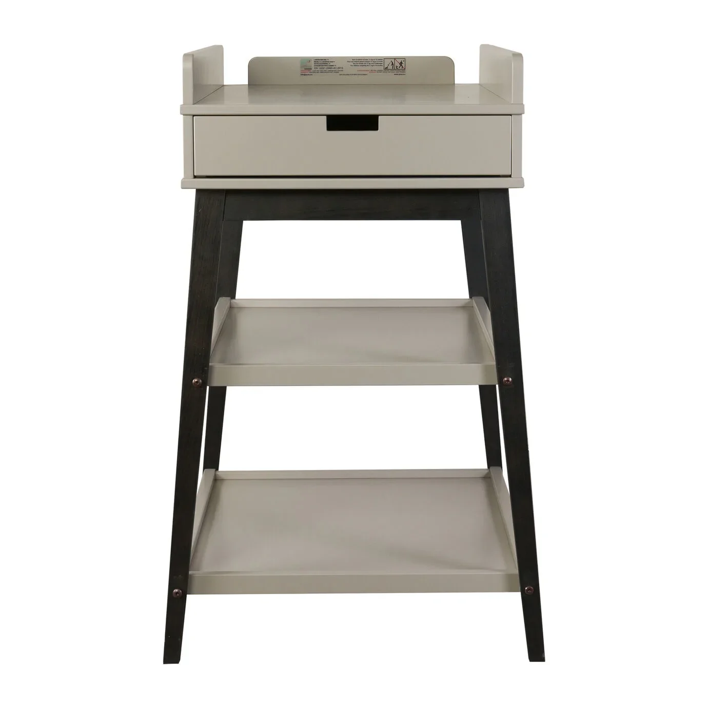 "Quax Wickeltisch - Hip mit Schublade, Farbe: Stein-Eboni image"