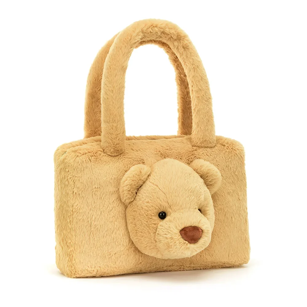 Baumwoll-Einkaufstasche mit Bärenmotiv