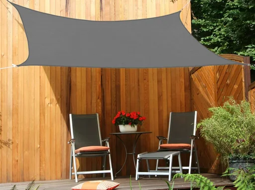 "Viereck-Sonnensegel wasserabweisend anthrazit 250 x 300cm image"
