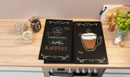 Herdabdeckplatten "Coffeetime" 2er-Set