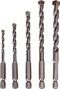 Hartmetall Bohrer Satz 5-teilig mit 6-kant Aufnahme