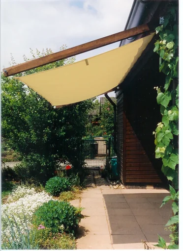 "Sonnensegel-Komplettbausatz, elfenbein, 330 x 140 cm image"