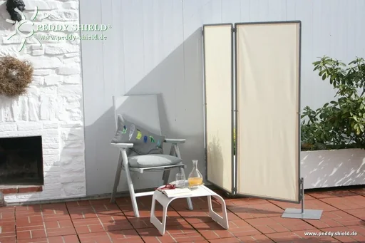 "Paravent Sicht- und Windschutz 70x170 cm hell elfenbein image"