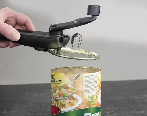 6 in 1 Multi-Öffner für Deckel, Dosen und Flaschen, Schwarz