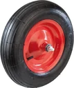 Schubkarrenrad mit Achse, Bohrung 20 mm, Gewinde 12 mm, 1 Stück
