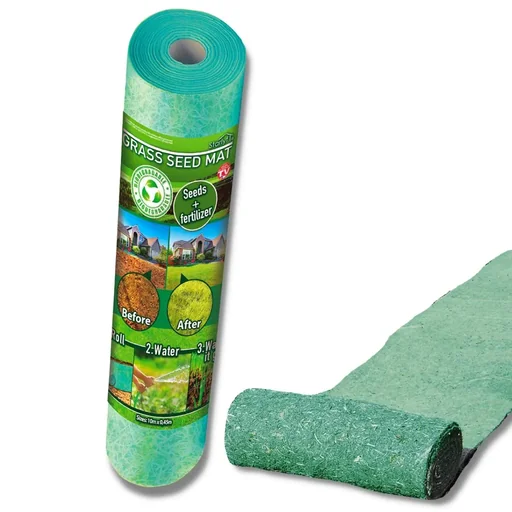 "Rasenmatte mit Samen und Dünger, Grass seed Mat image"