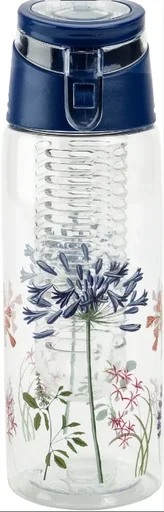 Trinkflasche mit Fruchteinsatz (Farbe: blau)