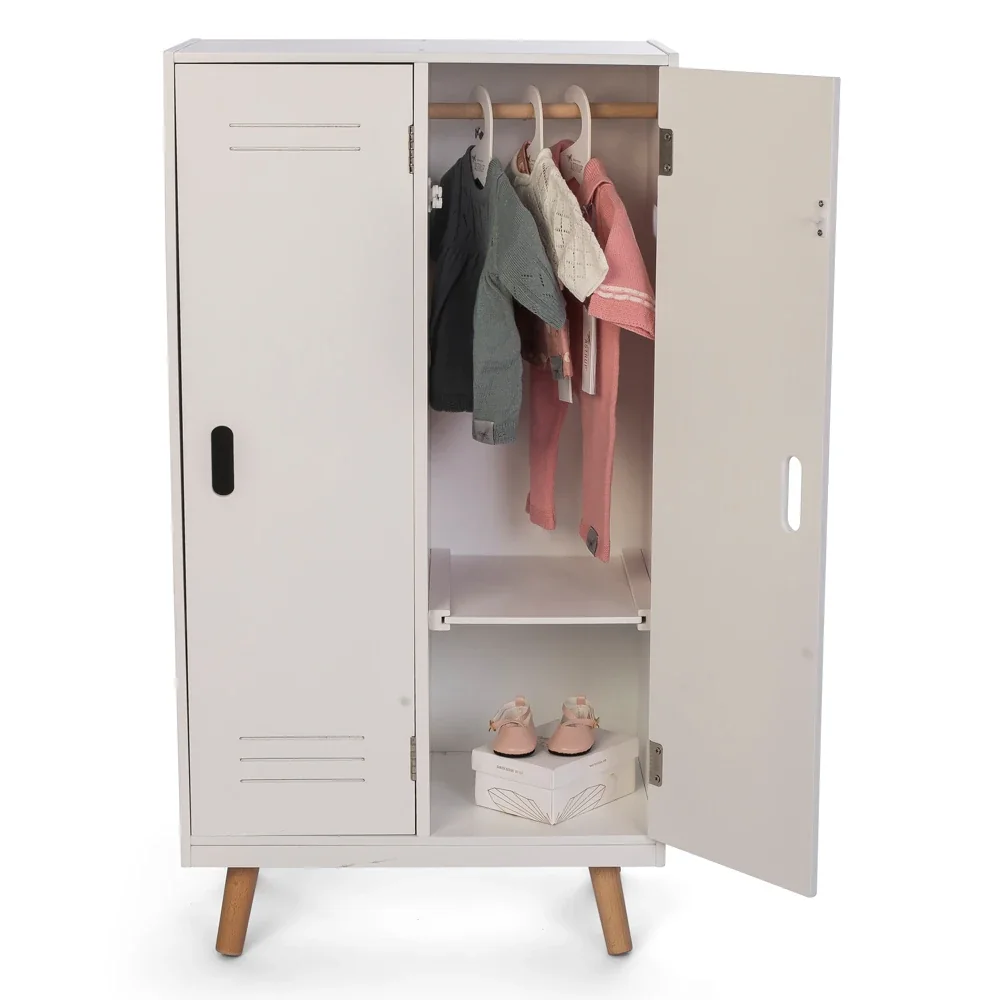 "by Astrup Puppenkleiderschrank Holz weiss image"