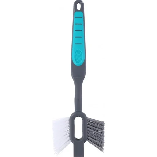 "2-in-1-Fliesen- und Fugenbürste 30 cm Grau/Blau image"
