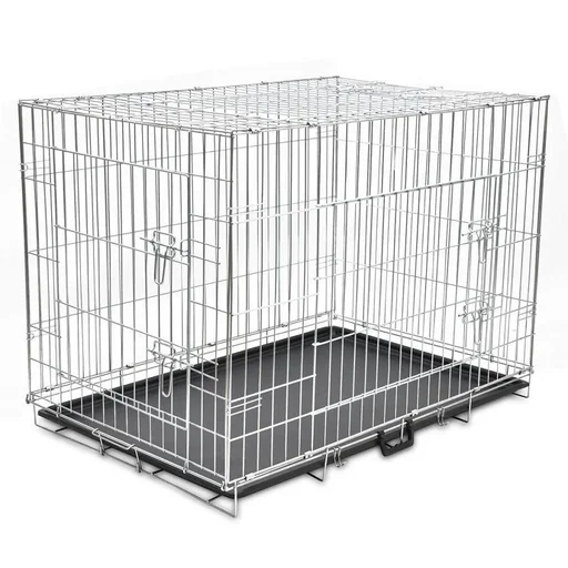 Zusammenklappbare XL-Hundehütte aus Metall