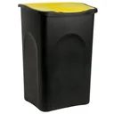 Mülleimer schwarz/gelber Kunststoff 50L