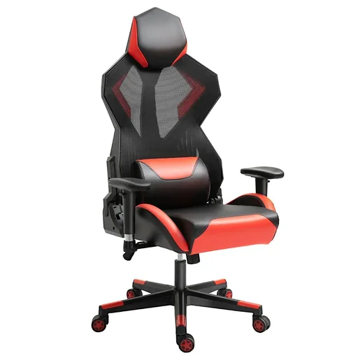 "Gamingstuhl Bürostuhl Schreibtischstuhl Ergonomisches Design Rennstil modern höhenverstellbar Schaumstoff Nylon PU-Leder image"