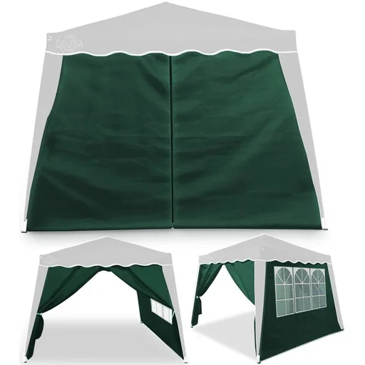 2x Seitenwand Faltpavillon Capri grün 3x3m