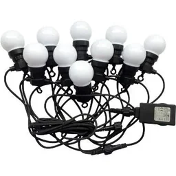 LED-Kabel 10 Meter mit Stecker, inkl. 20x 0,5W LED-Birnen, 6000K Tageslichtweiß,