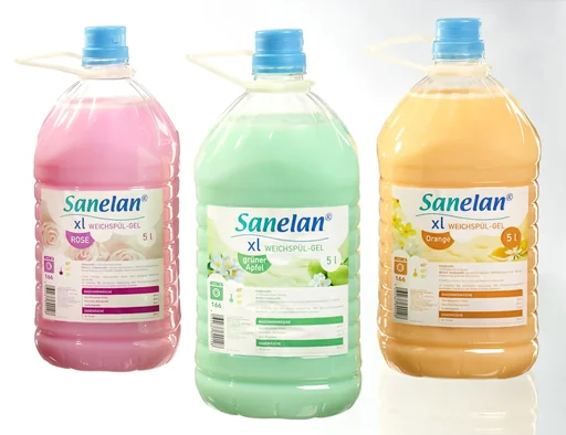 "Weichspülgel grüner Apfel, 5 l inklusive Dosierbecher und Auslaufhahn image"