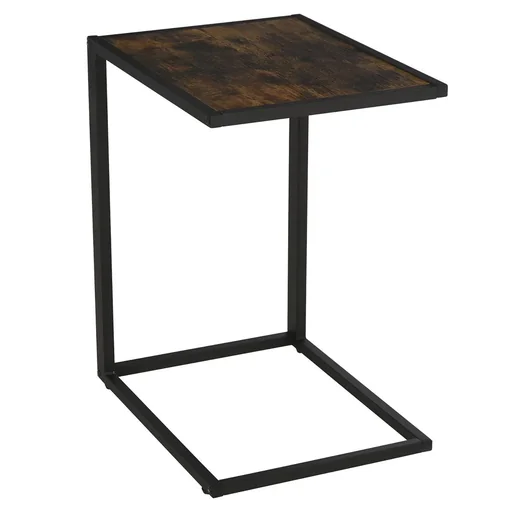 Beistelltisch in C-Form aus Metall und MDF