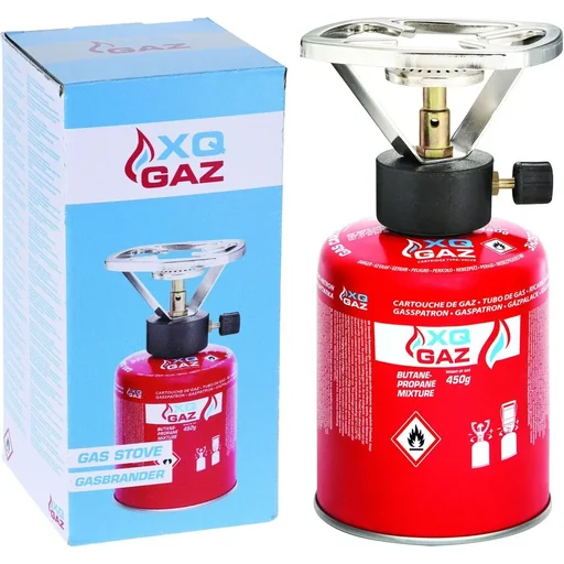 "XQGaz 1 Pits Camping-Gas-Kocher - Mit Nachfüllung 450 Gramm image"