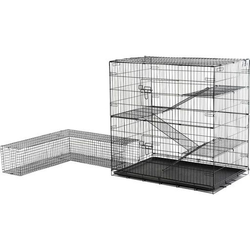 "Kleintierkäfig mit L-förmigen Tunnel image"