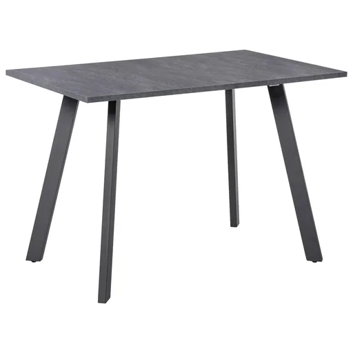 "Esstisch Küchentisch mit Metallbeinen und geräumiger Tischplatte Holztisch Dunkelgrau MDF Metall 110 x 70 x 76 cm image"