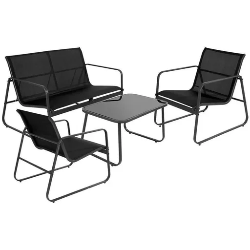 "Lounge Set - Schwarz - 4 Pers. image"