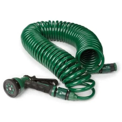 "Spiralförmiger Gartenschlauch mit Düse - 15 M image"