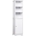 Kommode Badezimmerschrank Badschrank Badregal Standschrank verstellbare Regale Holz Weiß 40 x 38 x 160 cm