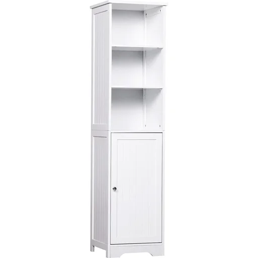 Kommode Badezimmerschrank Badschrank Holz Weiß 40 x 38 x 160 cm
