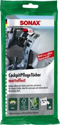 Cockpitpflegetücher Matteffect 10 Stück