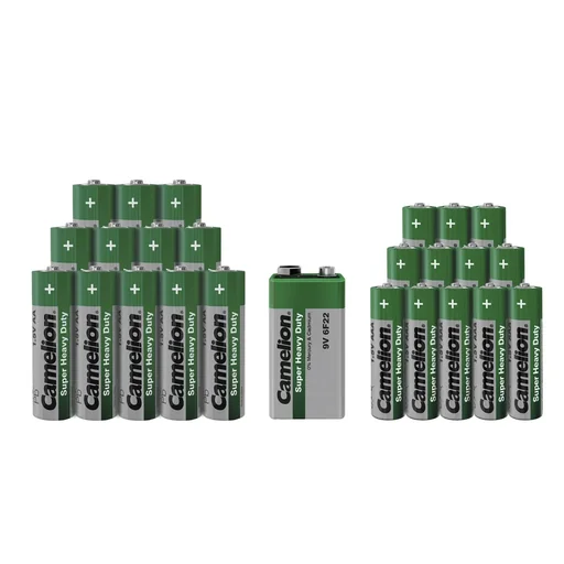 Zink-Kohle Batterie Sparset 25-teilig