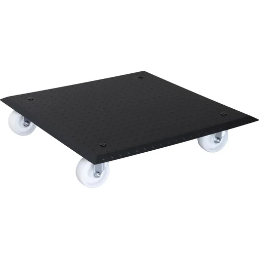 "Multi Roller MR 1391, 45 x 45 x 9,5 cm, harte Rollen Ø 75 mm, Rollenlager, Aluminium Noppenblech, Tragkraft 150 kg image"