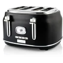 Retro-Toaster - 4-Scheiben-Toaster - Schwarz