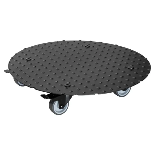 "Multi Roller MR 7006, Ø 38 x 7,5 cm, softe Rollen Ø 50 mm, Gleitlager, 2 Bremsen, Alu Riffelblech, Tragkraft 150 kg image"