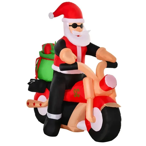 "Aufblasbarer Weihnachtsmann 153 cm x 55 cm x 150 cm | Aosom.de image"