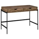 Computertisch Industriestil Schreibtisch Bürotisch mit Schubladen Home-Office Tisch MDF Metall Braun+Schwarz 110 x 55 x