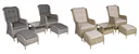 Sessel-Set VALENCIA, 5-teilig, Stahl / Kunststoffgeflecht / Polyester, grau