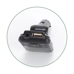 Bluetooth FM Transmitter mit Freisprechfunktion + USB Kfz Ladegerät mit Nothamme