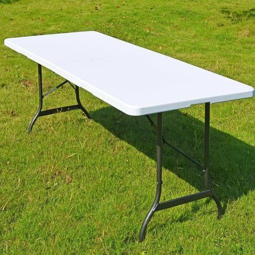 Faltbarer Gartentisch aus weißem Kunststoff
