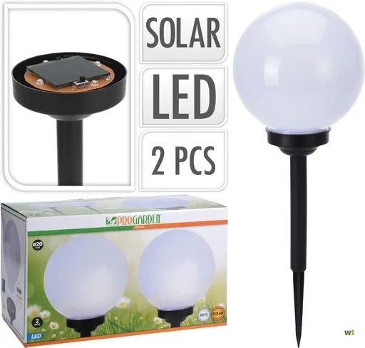 "2x Nampook Solar-Gartenlampe 2er-Set - 20cm - Auf Solarenergie image"