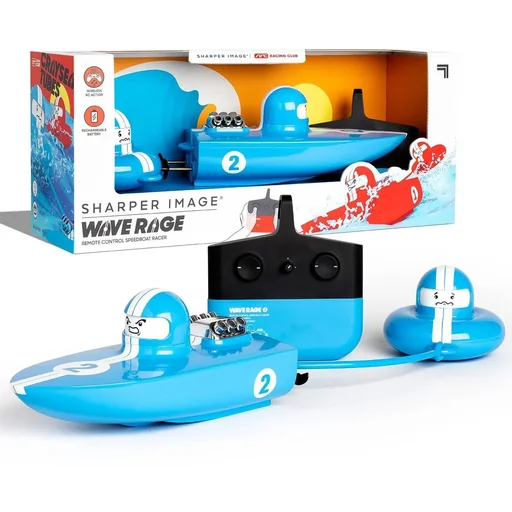 "Sharper Image Wave Rage RC lenkbares Trollingboot - blau image"