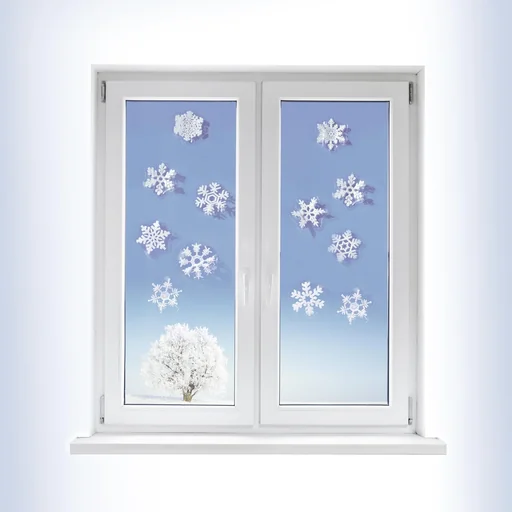 "Dekosticker, Schneeflocken 3D 12er Set image"