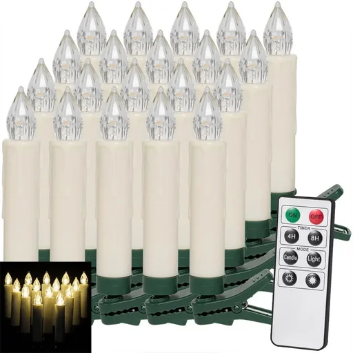 Weihnachtsbeleuchtung - Christbaumkerzen 20 Stück