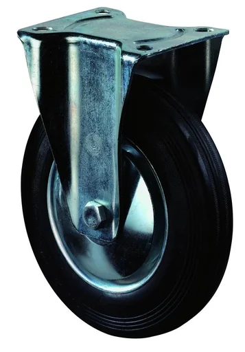 Bockrolle mit Vollgummi - Reifen, Raddurchmesser 125 mm