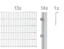 Doppelstabmattenzaun Komplettset, feuerverzinkt, Höhe 100 cm, Länge 26 m