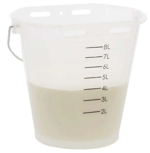 "Kälber Tränkeeimer 8 l, weiß transparent image"