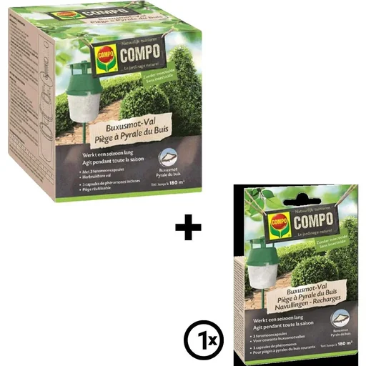 "BIO Buxus Mottenfalle - 1 STUK - inkl. Box Mottenfalle Nachfüllpackung 3 Stück image"