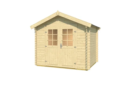 "Gartenhaus 209 Gr.1.5, 288 x 234 x 254 cm Wandstärke 28 mm, mit Doppeltür natur image"